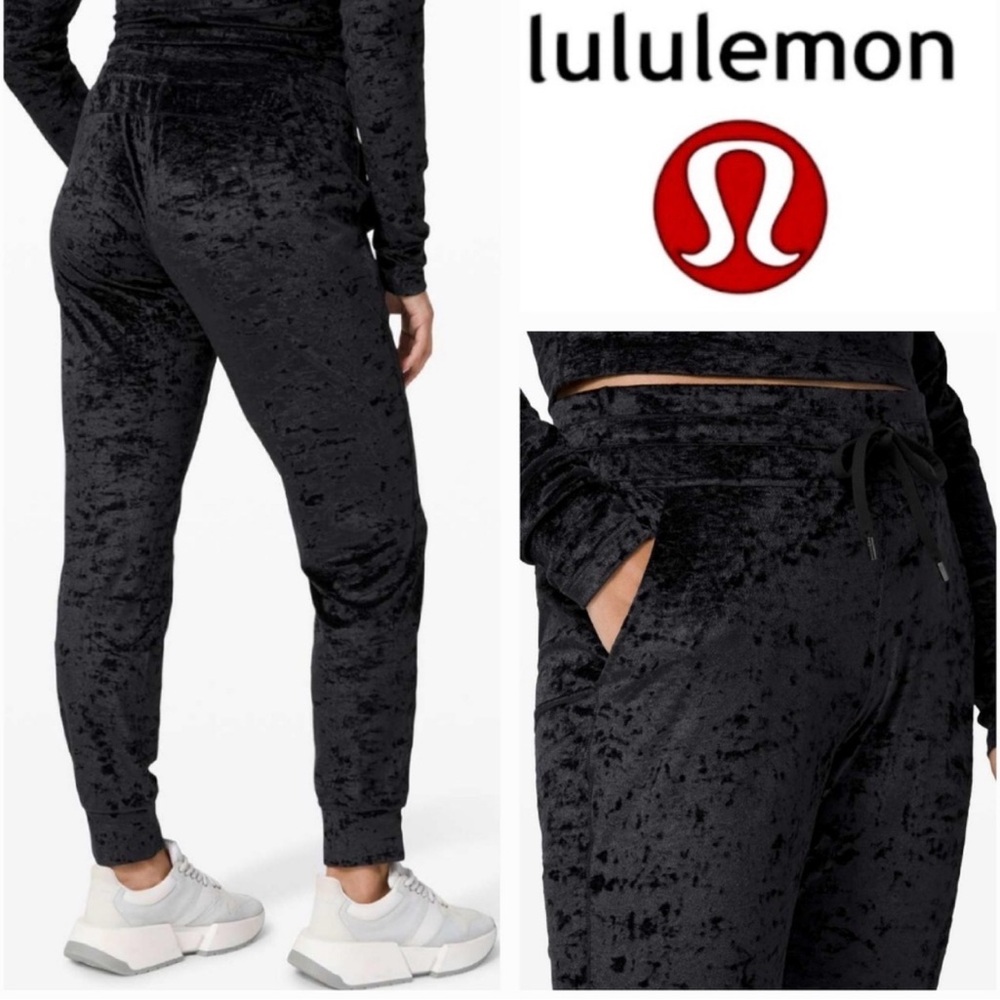 Lululemon Athletica Black Velvet Joggers